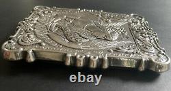 Antique Victorian STERLING SILVER Hebe Eagle Calling Business Card Case Holder