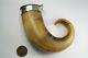 Antique Victorian Scottish Horn & Silver Thistle Snuff Mull / Snuff Box