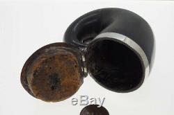 Antique Victorian Scottish Silver Natural Horn Snuff Box / Mull & Locket