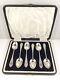 Antique Victorian Set Of Six Sterling Silver Teaspoons Engraved's' London 1895