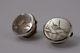 Antique Victorian Silver Aesthetic Bachelor Buttons Solitaire Cufflinks C1880