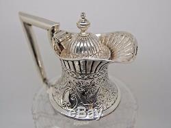 Antique Victorian Silver Claret Jug London 1887 David & Lionel Spiers SUPERB