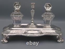 Antique Victorian Silver Inkwell Superb Lon 1851