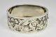 Antique Victorian Solid Silver Aesthetic Hinged Bracelet, C1890