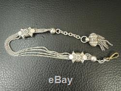 Antique Victorian Solid Silver Albertina / Albert Pocket Watch Chain Tassel Fob