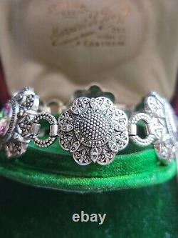 Antique Victorian Solid Silver Art Nouveau Bracelet
