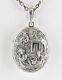 Antique Victorian Solid Silver Chinoiserie Locket Pendant, C1880