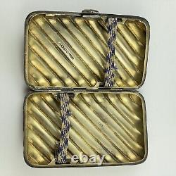Antique Victorian Solid Silver Cigarette Case 8.5cm Probably Mappin & Webb 1889