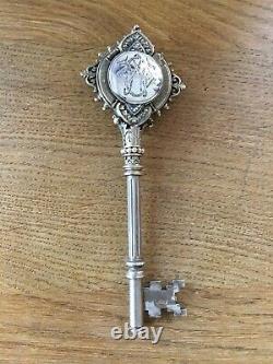 Antique Victorian Solid Silver Gilt Ceremonial Key