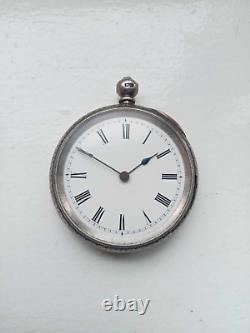 Antique Victorian Solid Silver Ladies Pocket Watch c. 1890