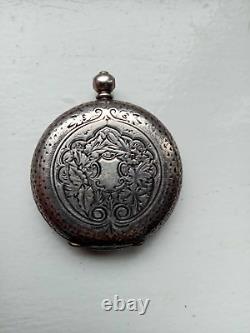 Antique Victorian Solid Silver Ladies Pocket Watch c. 1890