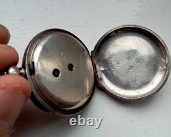 Antique Victorian Solid Silver Ladies Pocket Watch c. 1890