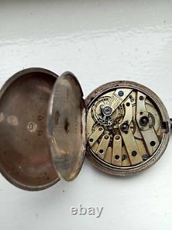 Antique Victorian Solid Silver Ladies Pocket Watch c. 1890