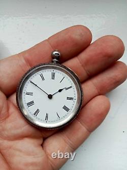 Antique Victorian Solid Silver Ladies Pocket Watch c. 1890