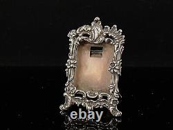 Antique Victorian Solid Silver Miniature Picture Frame Photo Frame 1899