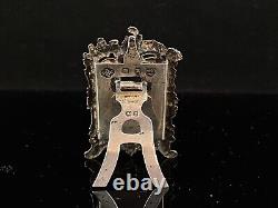Antique Victorian Solid Silver Miniature Picture Frame Photo Frame 1899