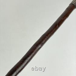 Antique Victorian Solid Silver Mounted Walking Stick 1897 84cm