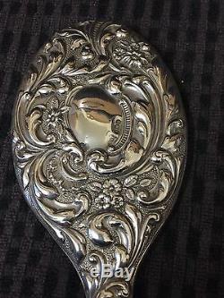 Antique Victorian Solid Silver Part Vanity Set #GA