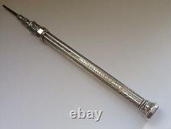 Antique Victorian Solid Silver Pencil, Wm. London C1880