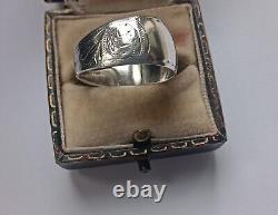 Antique Victorian Solid Silver Ring Birmingham 1899