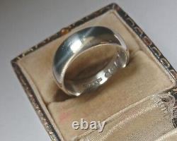 Antique Victorian Solid Silver Ring, Birmingham Hallmarked 1876