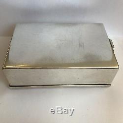 Antique Victorian Solid Silver Sandwich Box By James Dixon & Sons 1897 12.5cm