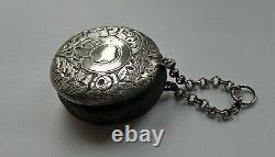 Antique Victorian Solid Silver Scottish Chatelaine Pin Cushion, Edinburgh 1860