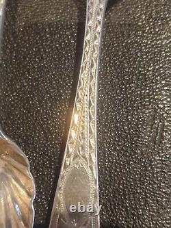 Antique Victorian Solid Silver Tea Spoons Scallop Shaped Cased Set 6.5 oz