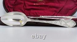 Antique Victorian Solid Sterling Silver Christening Cutlery Set Hallmarked