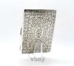 Antique Victorian Solid Sterling Silver Concertina Card Case Fully Hallmarked