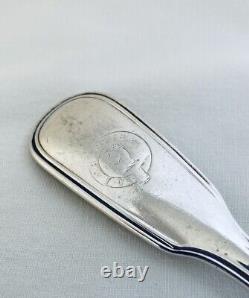 Antique Victorian Solid Sterling Silver Fish Knife, London 1853, 73g