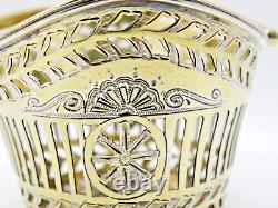 Antique Victorian Solid Sterling Silver Gilt Bonbon Basket Henry Wilkinson 1891