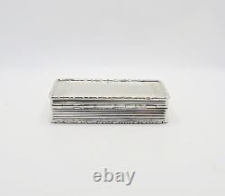 Antique Victorian Solid Sterling Silver Snuff Box Fully Hallmarked 1851