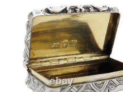 Antique Victorian Solid Sterling Silver Snuff Box Hallmarked George Unite 1866