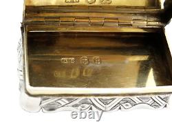 Antique Victorian Solid Sterling Silver Snuff Box Hallmarked George Unite 1866