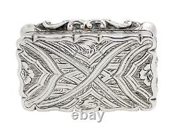 Antique Victorian Solid Sterling Silver Snuff Box Hallmarked George Unite 1866