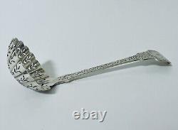 Antique Victorian Solid Sterling Silver Sugar Sifter Spoon Pierced Ladle 1843