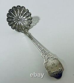 Antique Victorian Solid Sterling Silver Sugar Sifter Spoon Pierced Ladle 1843