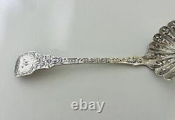 Antique Victorian Solid Sterling Silver Sugar Sifter Spoon Pierced Ladle 1843