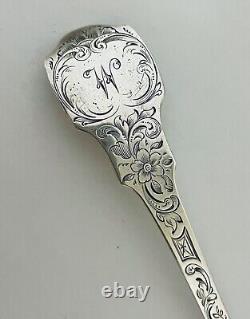 Antique Victorian Solid Sterling Silver Sugar Sifter Spoon Pierced Ladle 1843