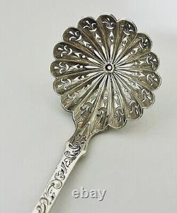 Antique Victorian Solid Sterling Silver Sugar Sifter Spoon Pierced Ladle 1843