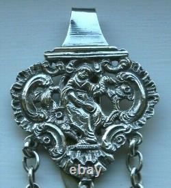 Antique Victorian Sterling Silver Chatelaine Geisha Girl George Unite 1891