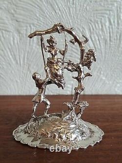 Antique Victorian Sterling Silver Figural Model (chester 1899)