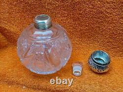 Antique Victorian Sterling Silver Hallmarked 1891 Large Scent Bottle, Minshull &