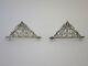 Antique Victorian Sterling Silver Menu/place Card Holders-1893 By Edward Hutton
