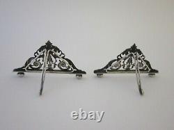 Antique Victorian Sterling Silver Menu/Place Card Holders-1893 by Edward Hutton