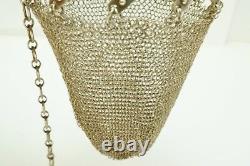 Antique Victorian Sterling Silver Mesh Expandable Coin Purse