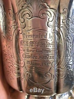 Antique Victorian Sterling Silver Mug Dated 1849