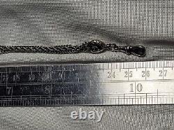 Antique Victorian Sterling Silver Pocket Watch Chain Albertina Mothers Day Gift