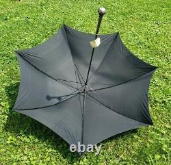 Antique Victorian Sterling Silver Repousse Umbrella Parasol BEAUTIFUL #1